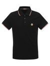 MONCLER MONCLER POLO SHIRT WITH ICONIC FELT