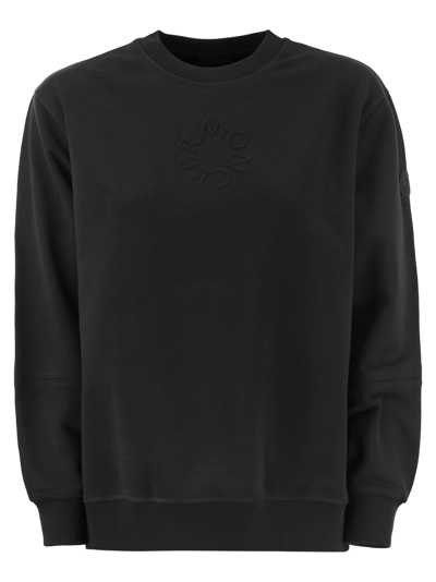 MONCLER MONCLER SWEATSHIRT WITH EMBOSSED LOGO