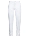 2w2m Woman Pants White Size 30 Cotton, Elastane