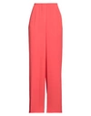Jucca Woman Pants Coral Size 4 Acetate, Silk In Red