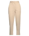 Circolo 1901 Woman Pants Beige Size 6 Cotton, Elastane In Beige