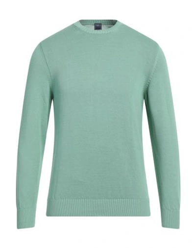 Fedeli Man Sweater Green Size 46 Supima