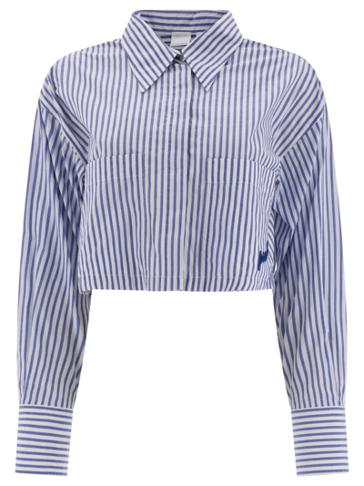 PINKO PINKO STRIPED CROPPED SHIRT