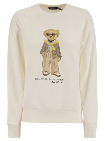 Polo Ralph Lauren Sweatshirt Polo Bear Crew-neck In Cream
