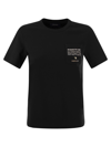 S Max Mara Sax Jersey T Shirt With Pocket In Black