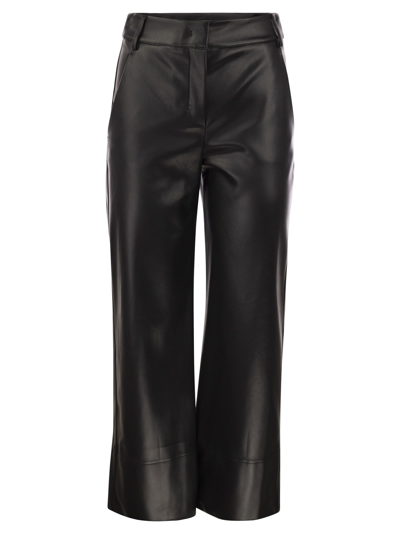 's Max Mara S Max Mara Soprano Slim Trousers In Coated Fabric In Black