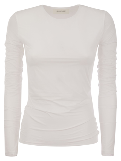 Sportmax Albenga - Socked Jersey T-shirt In White