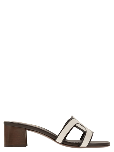 TOD'S TOD'S LEATHER HEELED SANDAL