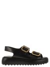 TOD'S TOD'S LEATHER SANDAL WITH BUCKLES