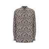 Tom Ford Grey & Taupe Floral Print Shirt