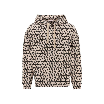 Valentino Textured Sweatshirt In Cream
