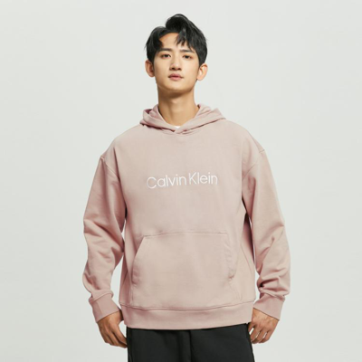Calvin Klein Ck Jeans春秋男士经典简约刺绣字母纯棉宽松连帽卫衣40hm231 In Pink