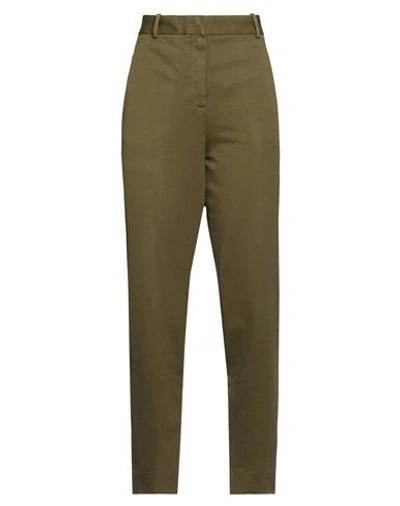 Circolo 1901 Woman Pants Military Green Size 8 Cotton, Elastane In Green