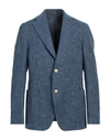 Breras Milano Man Blazer Light Blue Size 48 Virgin Wool, Cotton, Linen