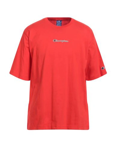 Champion Man T-shirt Red Size L Cotton