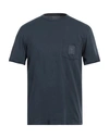 Blauer . Man T-shirt Midnight Blue Size 3xl Polyester, Elastane In Blue