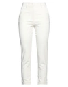 Anna Molinari Woman Pants Ivory Size 2 Cotton, Polyamide, Elastane In White