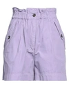 Kenzo Paperbag-waist Bermuda Shorts In Purple