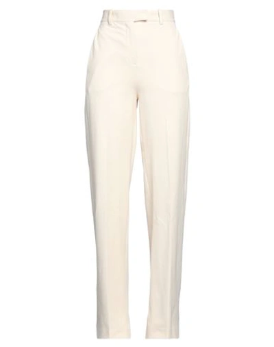 Circolo 1901 Woman Pants Cream Size 10 Cotton, Elastane In White