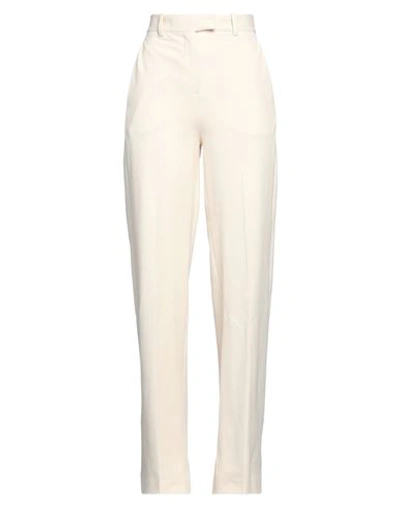 Circolo 1901 Woman Pants Cream Size 12 Cotton, Elastane In White