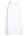 Peserico Woman Midi Skirt White Size 6 Linen