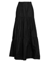 Pinko Woman Maxi Skirt Black Size 8 Cotton
