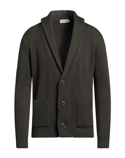 Filippo De Laurentiis Man Cardigan Military Green Size 42 Super 180s Wool In Green
