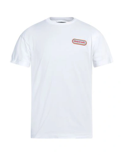 Dsquared2 Man T-shirt White Size Xxl Cotton