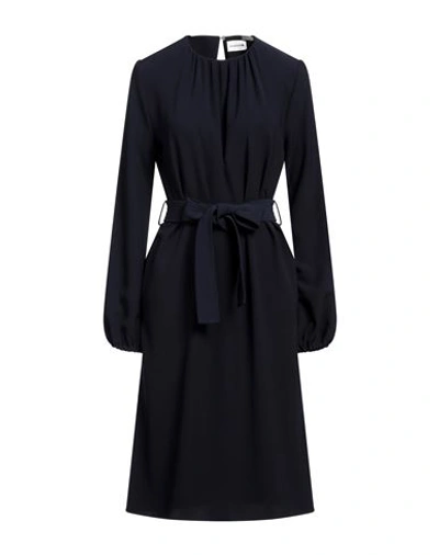 P.a.r.o.s.h P. A.r. O.s. H. Woman Midi Dress Midnight Blue Size M Polyester, Elastane In Blue