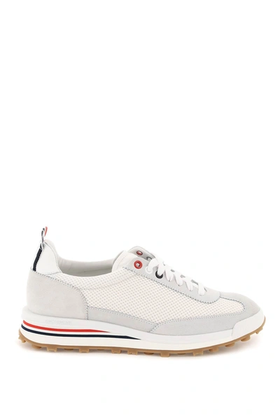 Thom Browne White Tech Runner Low Top Sneaker In Multi-colored