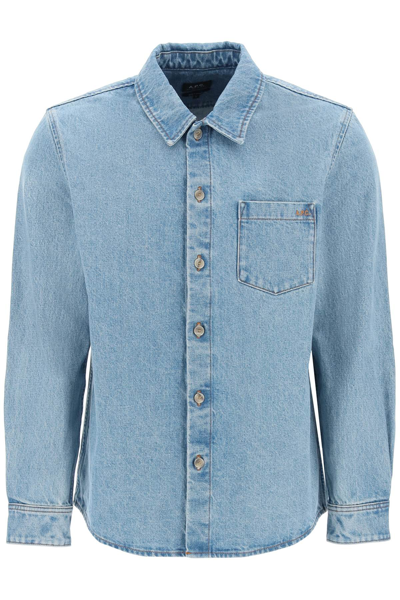 A.p.c. Shirt  Men Color Denim In Blue