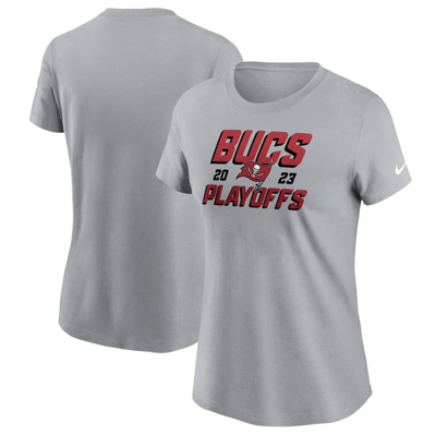 Nike Tampa Bay Buccaneers 2023 Nfl Playoffs Iconic  Women's Nfl T-shirt In Gray