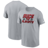 Nike Gray Tampa Bay Buccaneers 2023 Nfl Playoffs Iconic T-shirt In Grey
