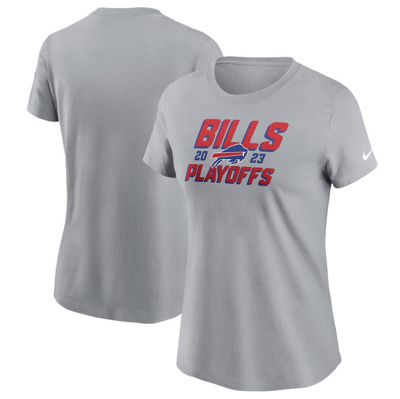 Nike Gray Buffalo Bills 2023 Nfl Playoffs Iconic T-shirt In Grey