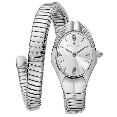 Pre-owned Christian Van Sant Women's Naga Silver Dial Watch - Cv0881