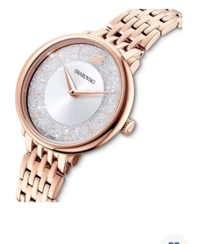 Pre-owned Swarovski Crystalline Glam Rose Gold Wrist Watch Swiss Made Sold Out 1k Crystals