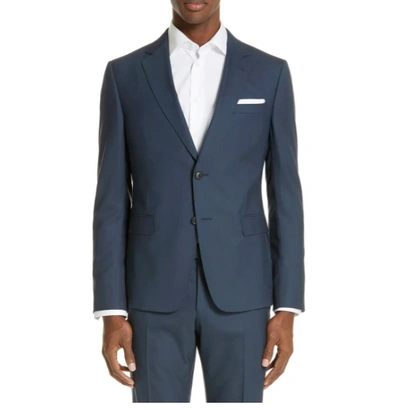 Pre-owned Z Zegna Travel Wool Slim Fit Suit Jacket Sz It46/us36 Msrp $1395 5a 1587 In Blue