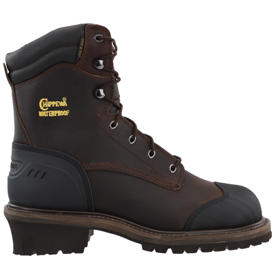 Pre-owned Chippewa Aldarion 8 Inch Waterproof Composite Toe Work Mens Brown Work Safety S