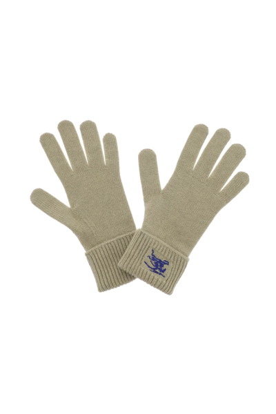 Burberry Cashmere Gloves Men In Yellow