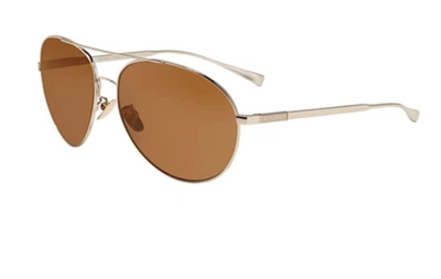 Pre-owned Chopard Sunglasses Schd 57 M Gold 594p Gold Frame Brown Lens