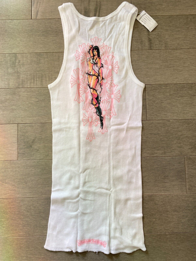 Chrome hearts Deadly doll Tank top Lサイズ Chrome Hearts Deadly Doll White Tank Top Size Large | eBay