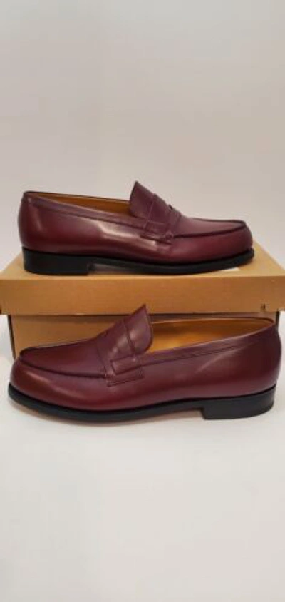 Pre-owned Jm Weston 180 Penny Loafers Us Size 10 (d) | In Box In Red