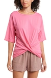 Zella Energy Performance T-shirt In Pink Caliente