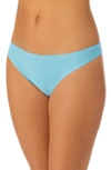 On Gossamer Cabana Cotton Blend Stretch Hip G-string In Turquoise Sea