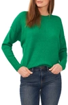 Vince Camuto Exposed Seam Crewneck Sweater In Electric Green