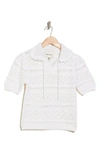 INDUSTRY REPUBLIC CLOTHING INDUSTRY REPUBLIC CLOTHING COTTON CROCHET PULLOVER POLO