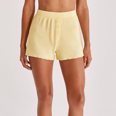Z Supply Gulfport High Waisted Short In Pineapple Sunrise In Yellow