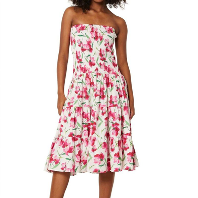 Misa Convertible Dress In Fuschia Floral In Pink