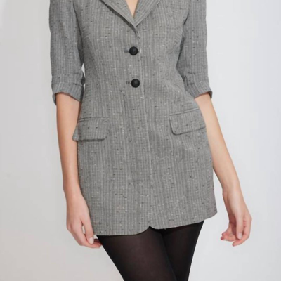 Generation Love Women's Penelope Oversized Plaid Blazer In Grey