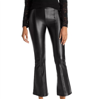 Generation Love Wren Faux Leather Cropped Flared Leggings In Black